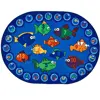 Fishing for Literacy Classroom Rug, Oval 6' x 9'
