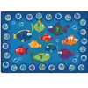 Fishing for Literacy Classroom Rug, Rectangle 6' x 9'
