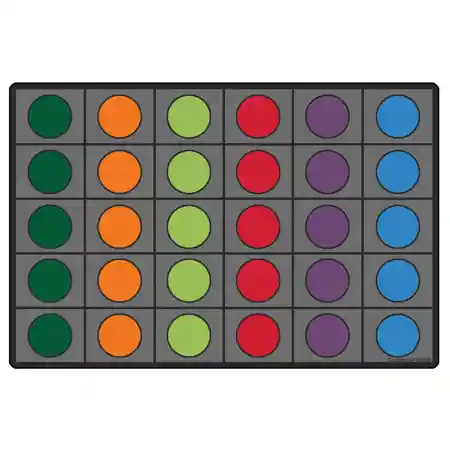 Seating Circles Classroom Rug, Grey