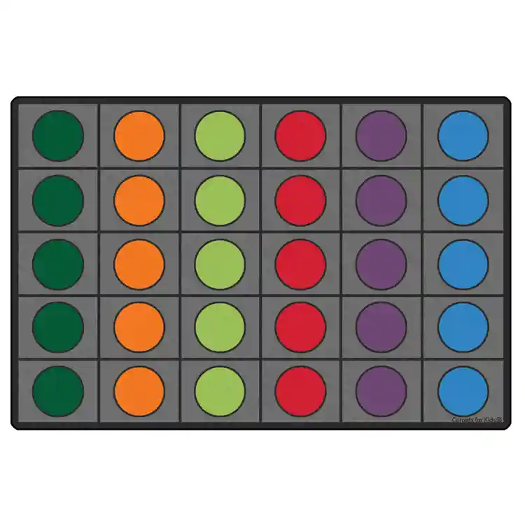Seating Circles Classroom Rug, Grey
