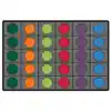Seating Circles Classroom Rug, Grey Rectangle 6' x 9'