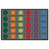 Seating Circles Classroom Rug, Grey Rectangle 8' x 12'