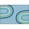 KIDSoft™ Large Rainbows Rug, Soft Colors