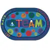 KID$ Value Plus Classroom Rugs STEAM Rug, Oval 6' x 9'