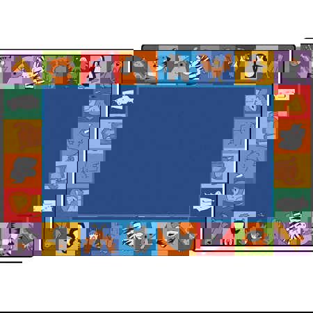 KID$ Value Plus Classroom Rugs™, Zoo Animal Seating Rug