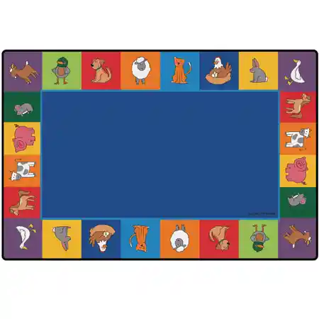 KID$ Value Plus Classroom Rugs™, Farm Animal Seating Rug