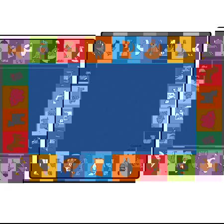 KID$ Value Plus Classroom Rugs™, Farm Animal Seating Rug