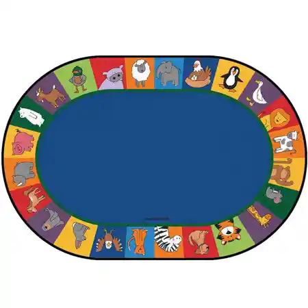 KID$ Value Plus Classroom Rugs™, All The Animals Seating Rug