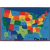 KID$ Value Plus Classroom Rugs, USA Map, Rectangle 6' x 9'