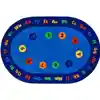KID$ Value Plus Classroom Rug, Circletime Early Learning, Oval 6' x 9'