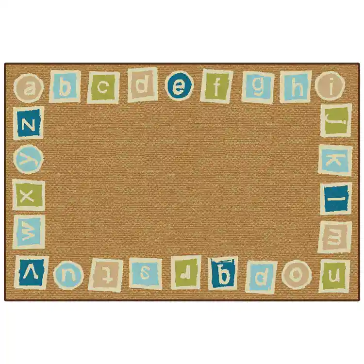 KID$ Value Plus Classroom Rug™, Alphabet Blocks Border