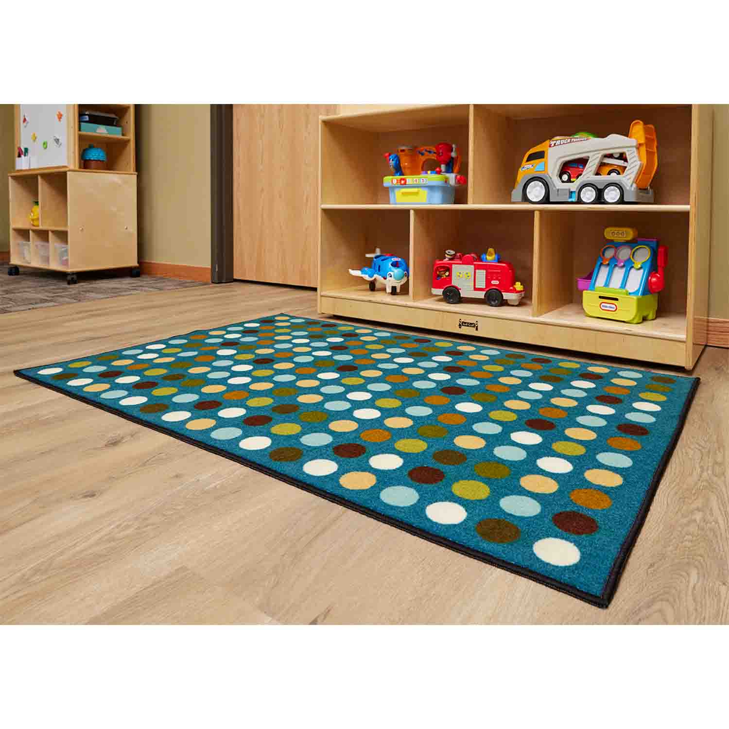 Button Classroom Rug KID$ Value Plus Classroom Rugs™, Microdots | Becker's