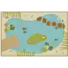 KID$ Value Plus Classroom Rugs™, Tranquil Pond, Rectangle 6' x 9' Tan