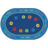 Basic Concepts Literacy Rug, Oval 6'9" x 9'5"