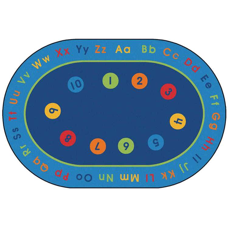 Basic Concepts Literacy Rug, Oval 6'9" x 9'5"