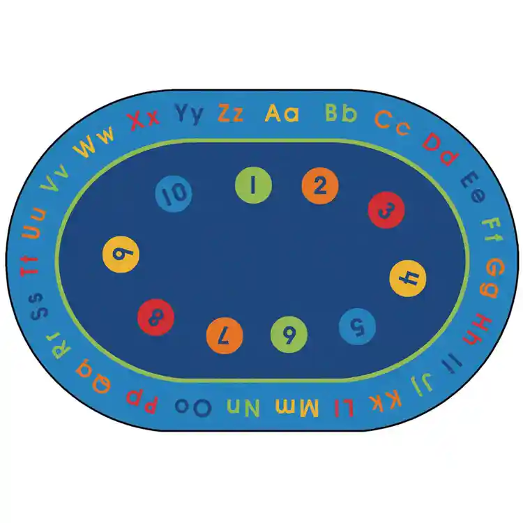 Basic Concepts Literacy Rug, Oval 6'9" x 9'5"