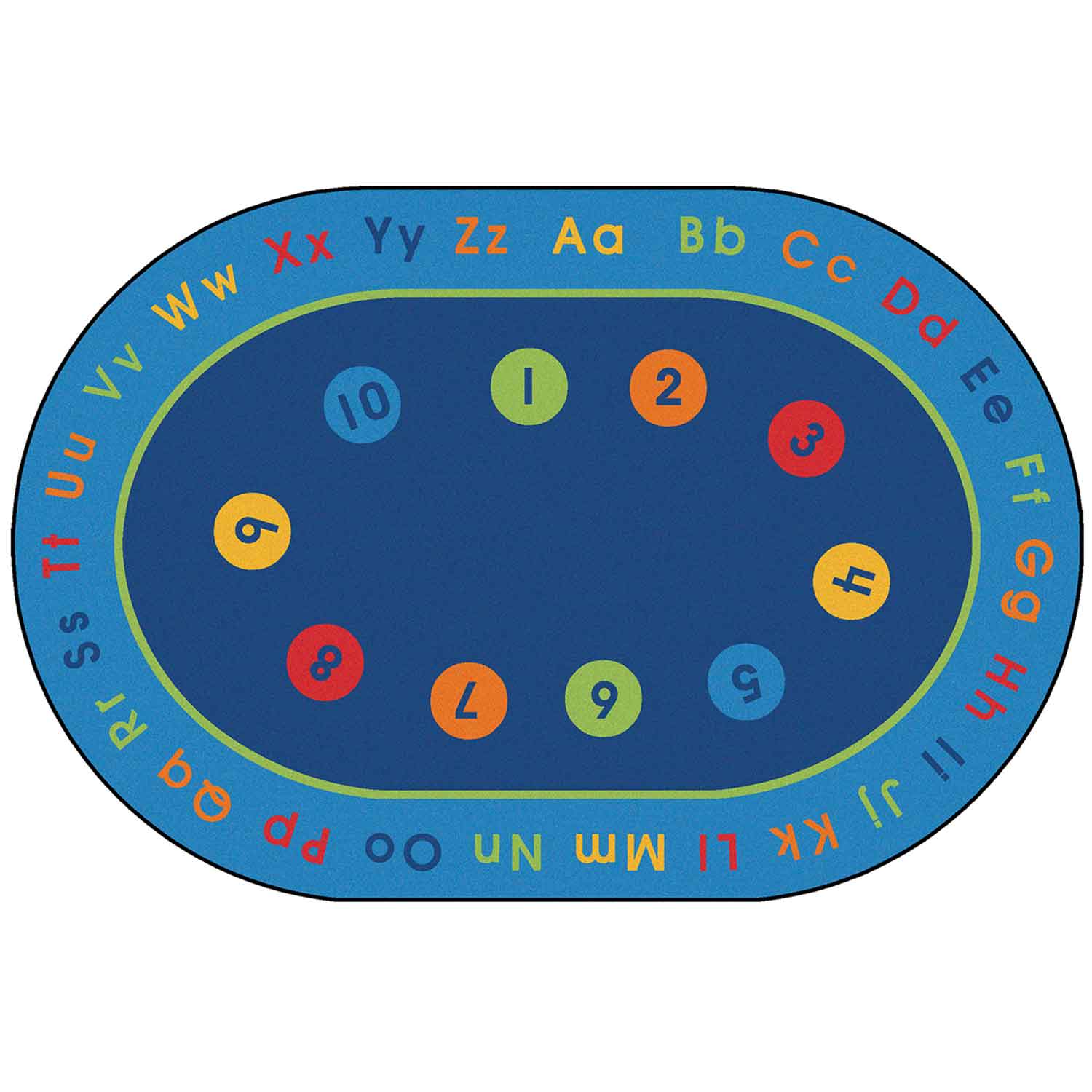 Basic Concepts Literacy Rug, Oval 8' x 12'