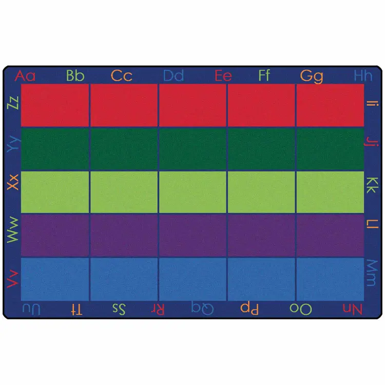 Colorful Places Seating Classroom Rug, Rectangle 6' x 9'