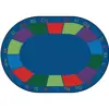 Colorful Places Seating Classroom Rug, Oval 8'3" x 11'8"