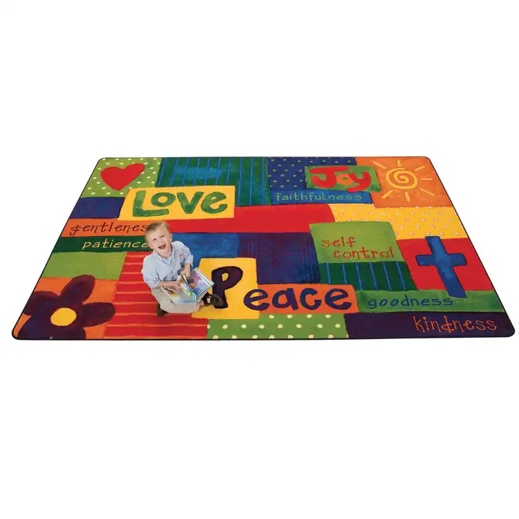 Spiritual Fruit Painted Rug, Rectangle 6' x 9'