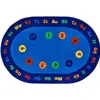 KID$ Value Plus Classroom Rug, Circletime Early Learning, Oval 7' 6" x 12'