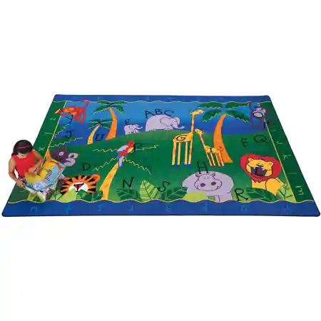 Alphabet Jungle Classroom Rug