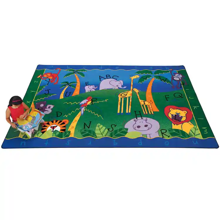 Alphabet Jungle Classroom Rug