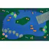 KID$ Value Plus Classroom Rugs™, Tranquil Pond, Rectangle 8' x 12' Blue