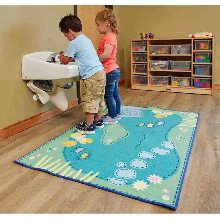 KID$ Value Plus Classroom Rug, Tranquil Pond