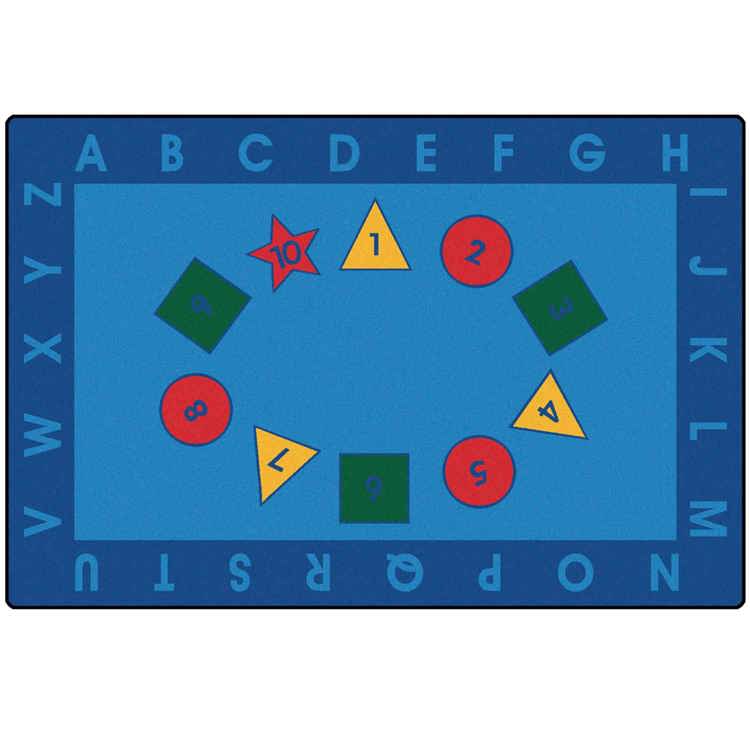 KID$ Value Plus Classroom Rugs™, Early Learning , Rectangle 8' x 12'