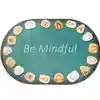 Becker's Be Mindful Rug, Oval 4' x 6' Blue