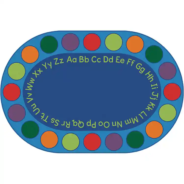 Circletime Alphabet Seating Rug, Oval 6' x 9'