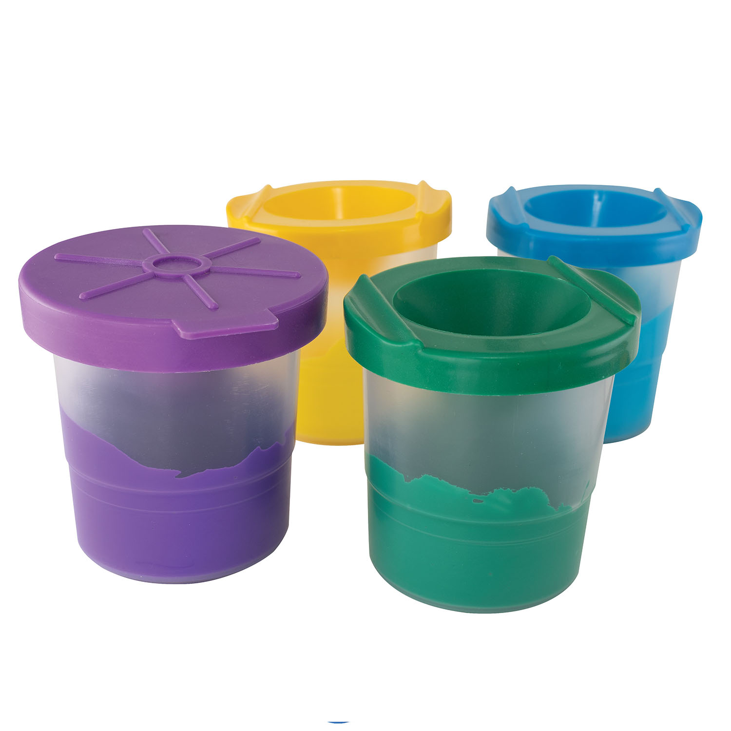 Spill Proof Paint Cups - Set of 4