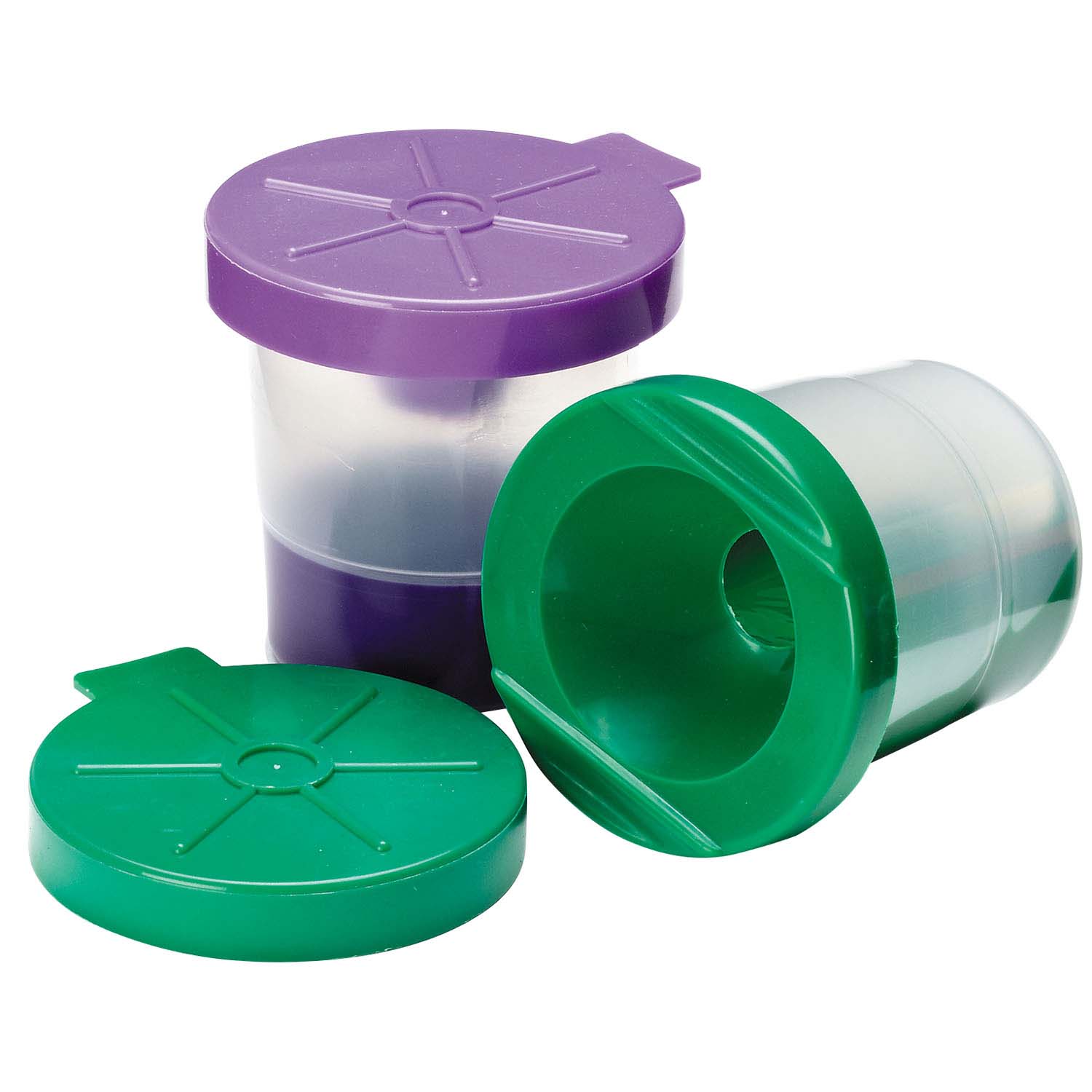 Popular Playthings Non-Spill Paint Cups and Chubby Paint Brushes