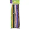Striped Pipe Cleaners, 100 Pack, Assorted Colors