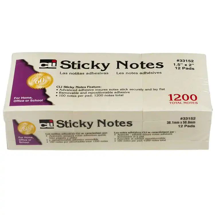 Sticky Notes, 1½" x 2"