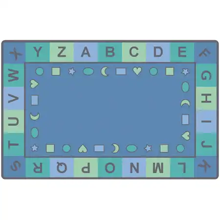 Classroom Shapes Seating Rug, Tranquil Colors