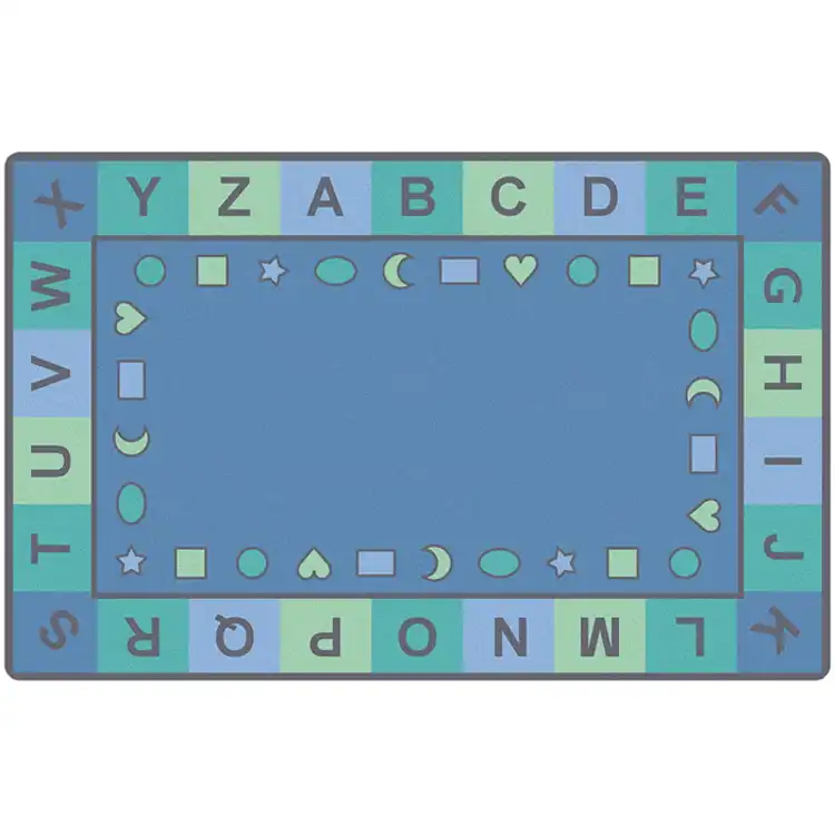 Classroom Shapes Seating Rug, Tranquil Colors