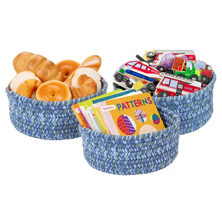 Becker's Misty Bay Basket Sets, Ocean Blue, Large (10" diameter)