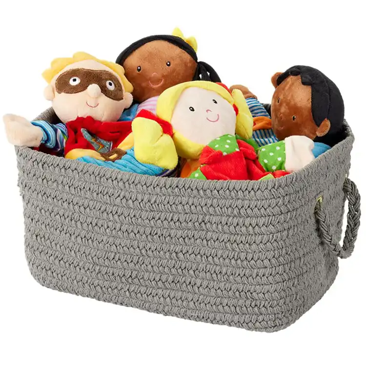 Becker's "Just Like Home" Braided Baskets, Grey