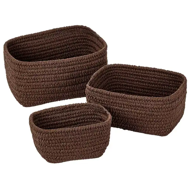 Becker's Nesting Baskets, Chocolate
