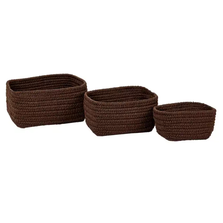 Becker's Nesting Baskets, Chocolate