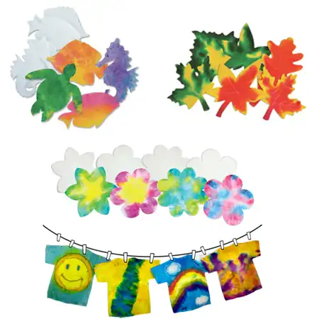 Color Diffusing Paper Shapes Class Set