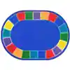 Color Tones Classroom Rug, Oval 5'4" x 7'8"