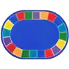 Color Tones Classroom Rug, Oval 5'4" x 7'8"