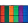Colorful Rows Seating Classroom Rug, Rectangle 7' 6" x 12' (Seats 30)