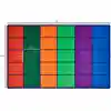 Colorful Rows Seating Classroom Rug, Rectangle 7' 6" x 12' (Seats 30)