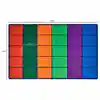 Colorful Rows Seating Classroom Rug, Rectangle 8'4" x 13'4" (Seats 30)