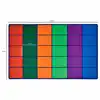 Colorful Rows Seating Classroom Rug, Rectangle 8'4" x 13'4" (Seats 30)