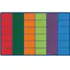 Colorful Rows Seating Classroom Rug, Rectangle 8'4" x 13'4" (Seats 36)